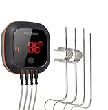 Inkbird IBT-4XS Bluetooth Grillthermometer Digital Barbecue Fleischthermometer...