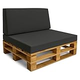 Amazinggirl Palettenkissen Outdoor Europaletten Set: Sitzkissen 80x120 cm und...