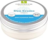 GREENDOOR Deo Creme Ohne Aluminium/Alkohol vegan 50ml – 6 Monatspack gegen...