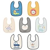 HOTUT Baby Lätzchen,7 Stück Baby WasserabweisendLätzchen,Weich und Saugfähig...