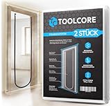 TOOLCORE® 2x Staubschutztür mit Reißverschluss 1,1x2,2m [Extra Stark]...