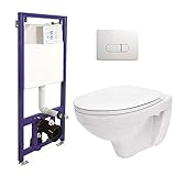 WC-Vorwandelement Wand WC SET WC-Sitz Soft Close Komplettset Spülkasten NEU OVP