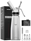 SimCoker Sahnespender 500ml für Schlagsahne,Aluminium Schlagsahnebereiter 3...