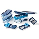 Genius Nicer Dicer Smart (14 tlg.) in blau - Gemüse-schneider für Würfel,...