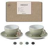 HOMEBERLIN® Barista Pro Cappuccino Tassen Set - 200ml Kaffeetassen Set -...