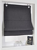 Kutti Raffrollo Ösenrollo Dimout anthrazit ca. 80 x 130 cm