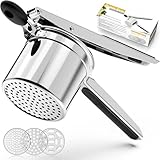 SPEENSUN Kartoffelpresse & Spätzlepresse aus Edelstahl (450 ML) mit 3...