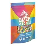 GIZEH RAINBOW Active Filter – Aktivkohlefilter 6 mm Durchmesser im 210er Pack...