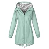 CSKJ Regenjacke Damen Wasserdicht Atmungsaktiv Softshelljacke Lang...