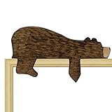 Tür-Topper in Bärenform – Niedliche Holzdekoration, Bär horizontale...