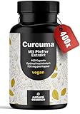 Kurkuma Kapseln Hochdosiert - 400 Kapseln (13 Monate) mit 700mg mit Curcumin &...