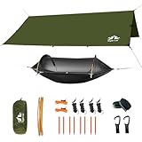 Night Cat Camping Hängematte mit Moskitonetz und Tarp Leichte Tragbare...