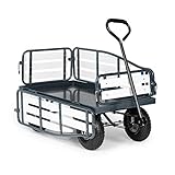 Waldbeck Ventura Handwagen Bollerwagen Einkaufswagen, extra breite Reifen: 9 cm,...