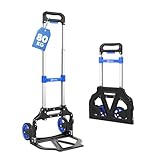 Sekey Alu Sackkarre Klappbar & Leichte Transportkarre 80 kg Tragkraft, 3-Stufig...