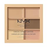 NYX Professional Makeup Conceal, Correct, Contour Palette, Sechs Farbtöne,...