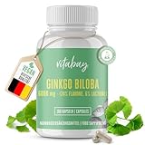 Vitabay Ginkgo Biloba 6000 mg | 180 Kapseln | Zeitoptimierte Abgabe | Mit 24%...