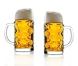 Stölzle Oberglas Bierkrug ISAR / 2er Set Bierkrüge 1 Liter/Stabiler Bier...