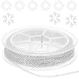 COMNICO 10 m Edelstahl Schmuckkette 1.5 mm Gliederkette Halsketten mit 20...