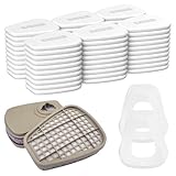 MeoZynxadril 6001 Filter für Atemschutzmaske Set, 60 Stück Filterbaumwolle, 2...