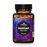 Mangan hochdosiert - 5mg als Mangan Bisglycinat - 90 Kapseln im Glas -...