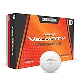 Wilson Unisex – Erwachsene TOUR VELOCITY DISTANCE 15-BALL WH Golfball, WHITE,