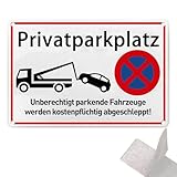 Parken Verboten Schild,30x20cm Warnschild Aluminium, inkl.Enthält...