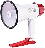 infactory Megafon: Megaphon 10 Watt (Megafon mit Sirene, Megaphon mit Sirene,...