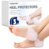 3 Paare Fersenschutz Silikon Fersenpolster, Atmungsaktiv Einlagen Fersenschutz...