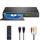Blu-ray Player für Fernseher, Kompakter 1080P HD Bluray DVD Player mit HDMI,...