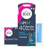 Veet Expert – 40 Kaltwachsstreifen für Gesicht – empfindliche Haut –...