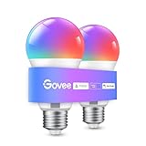 Govee Smart Glühbirne E27, WLAN LED Lampe RGBWW kompatibel mit Matter, Alexa...