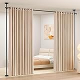 WELDUN Raumteiler Paraventgestell Gardinenstangen, Freistehend Raumtrenner...