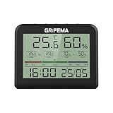 GRIFEMA GA2901B Digitales Thermo-Hygrometer, Thermometer Hygrometer Innen,...