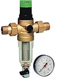 4work&home FK06 1' Druckminderer + Manometer Rückspülfilter Resideo