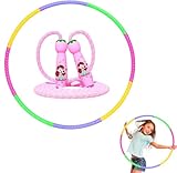 Hula Hoop Reifen Kinder Set (58cm, 100g) mit Springseil - Ideal für Kinder 3-12...