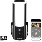 SecuFirst Überwachungskamera Aussen mit LED Außenleuchte, mit...