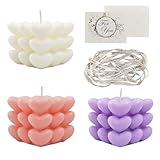 TOPBELIEF 3 Stück Bubble Kerze Duftkerzen Geschenkset Kerzen Aesthetic Deko...
