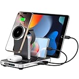 SwanScout Induktive Ladestation für iPhone, 5 in 1 Ladestation für iPhone...