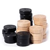 Mühle- & Damefiguren aus Holz – 30 Spielsteine 24/7mm Ersatzteile für...