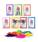 h2i Holi Pulver | 35 Beutel x 100 g | 3.500 g | 7 Farben | Holi Color Powder -...