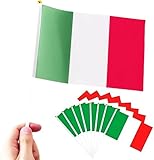 12er Italien Flagge Klein Italien Fahne 21x14cm,Oly Flagge Italien Handflagge...