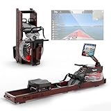 PASYOU Rudergerät für Zuhause aus Eiche, Wasserrudergerät klappbar mit...