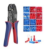 Crimpzange Kabelschuhe Set - TUBTAP® Kabelschuhzange mit 361 Stück Isolierten...