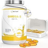 Omega 3 Fischöl 400 Kapseln | Hochdosiert 4000mg | Pillenbox | 720mg EPA +...
