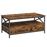 VASAGLE Couchtisch, Wohnzimmertisch, Sofatisch, für Wohnzimmer, mit Schubladen,...