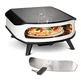 cozze® 17' Pizzaofen mit rotierendem Pizzastein | LED & Tür | 6,0 kW Gasofen...