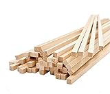 100 Stück Holzstäbe Quadratisch, 30,5 cm x 5mm x 5mm, Hartholzdübel,...