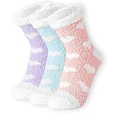 KEYRI 3 Paar Kuschelsocken für Damen, Flauschige Socken Warme Stoppersocken...