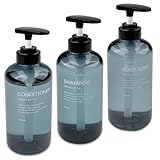 Newpop 3 Stück Duschgel Spender, Shampoo Spender für Dusche, Spenderflasche,...