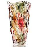 Vase, Blumenvase Groß Hohe Bunt Glas Vasen für Deko, Geschenke für Frauen,...